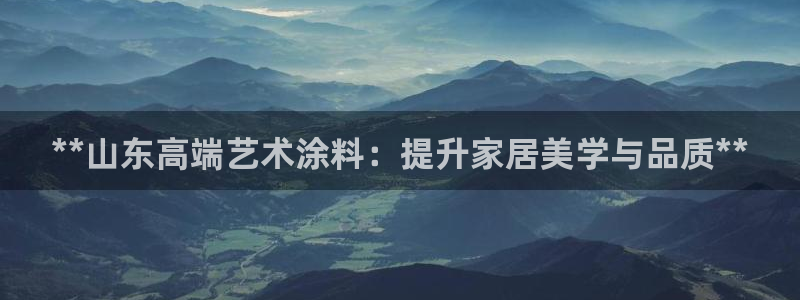和记AG网站：**山东高端艺术涂料：提升家居美学与品质**
