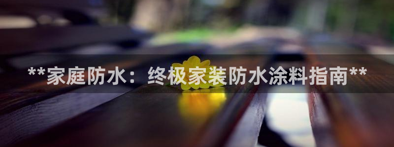 和记 官网：**家庭防水：终极家装防水涂料指南**