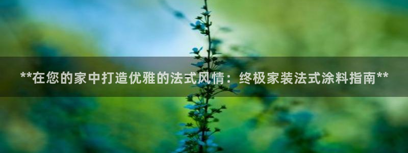 和记ag旗舰厅app：**在您的家中打造优雅的法式风情：终极家装法式涂料指南**
