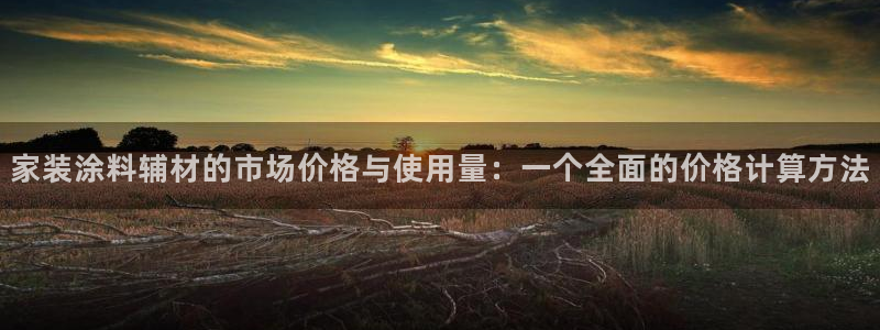 官方和记国际平台登录：家装涂料辅材的市场价格与使用量：一个全