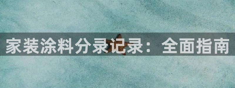 和记官网登录：家装涂料分录记录：全面指南